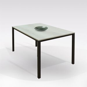 Venetacasa Table à rallonge 130x85 cm avec structure en métal gris - Pluto