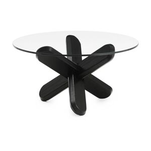 Table basse en chêne noir Ding Glass/noir - Normann Copenhagen - Publicité