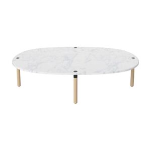Table basse en marbre blanche et chêne blanchi Tuk Large - Bolia - Publicité