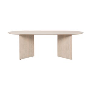 Table en bois ovale beige 220 cm Mingle - Ferm Living - Publicité