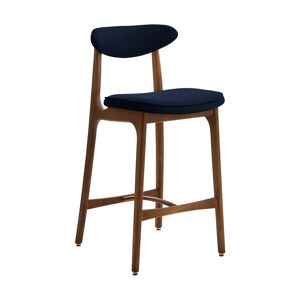 Chaise de bar en velours indigo et frêne 90 cm - 366 Concept - Publicité