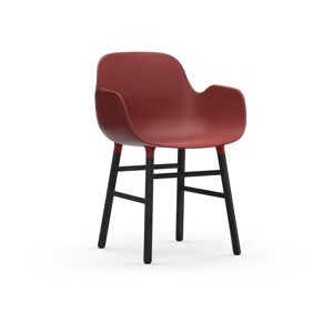 Chaise avec accoudoirs en bois noir et pp rouge Form - Normann Copenhagen - Publicité