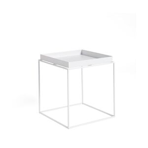 Table basse carrée en métal blanc 40 x 40 x 44 cm Tray - HAY - Publicité
