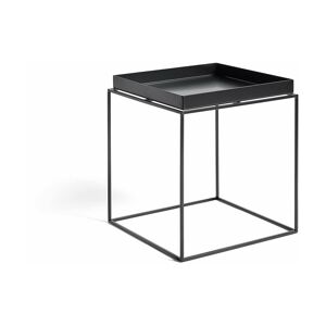 Table basse carrée en métal noir 40 x 40 x 44 cm Tray - HAY - Publicité