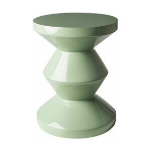 Tabouret vert pastel laqué Zig Zag - Pols Potten - Publicité