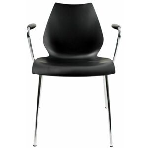 Chaise avec accoudoirs noire Maui - Kartell