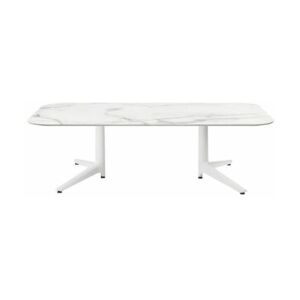 Table basse effet marbre blanc 180x90 Multiplo - Kartell - Publicité