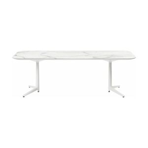 Table à manger effet marbre blanc 237x100 Multiplo - Kartell - Publicité