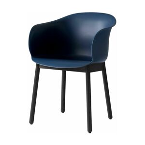 Chaise bleu piétement en bois de chêne noir JH30 - &tradition - Publicité