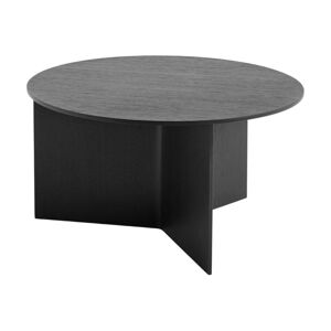 Table basse ronde en chêne noir XL Slit - HAY - Publicité