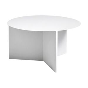 Table basse ronde en acier blanche XL Slit - HAY - Publicité