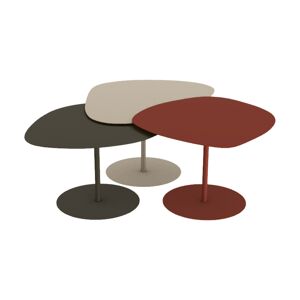 3 Tables basses gigognes terracotta, sable et bronze Galet - Matière Grise - Publicité