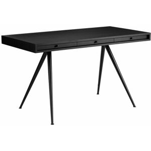 Bureau en placage de frêne et aluminium thermolaqué noir 65 x 130 cm JFK - NORR11 - Publicité