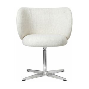 Chaise pivotante en tissu bouclé blanc 69 x 69 cm Rico - Ferm Living - Publicité