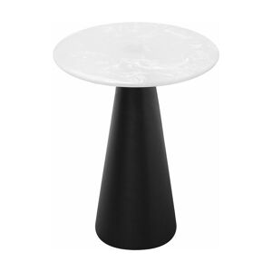 Table d appoint ronde en acier noire 50 x 60 cm Cone - Versmissen - Publicité