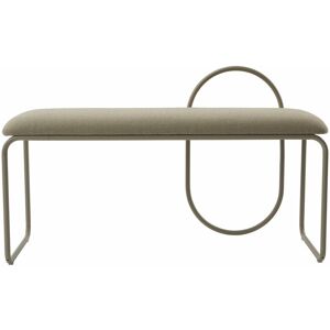 Banc en bouclé taupe 110 x 39 cm Angui - AYTM - Publicité