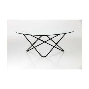 Table basse structure noire et verre transparent AO - Airborne - Publicité