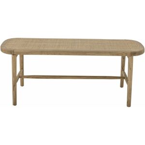 Banc ovale en teck naturel 120cm Rauke - Bloomingville - Publicité