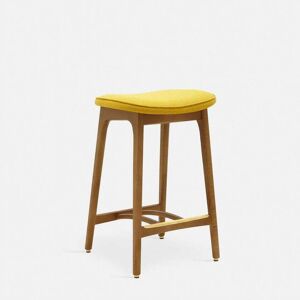 Tabouret de bar en laine moutarde et frêne foncé 65 cm Série 200-190 - 366 Concept - Publicité