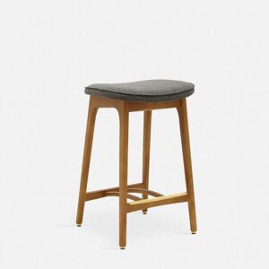 Tabouret de bar en laine grise et frêne foncé 65 cm Série 200-190 - 366 Concept - Publicité