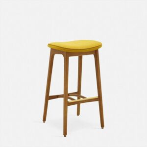 Tabouret de bar en laine moutarde et frêne foncé 75 cm Série 200-190 - 366 Concept - Publicité