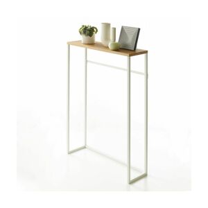 Table console en bois et acier blanc 80,5 cm x 60 cm- Yamazaki - Publicité
