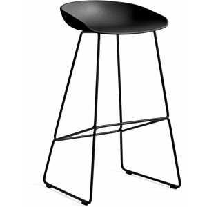 HAY Tabouret de bar en plastique recyclé noir et pieds en acier noir 75 cm AAS 38 2.0 - H - Publicité