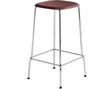 Tabouret acier et plaquage chêne rouge  65 cm Soft Edge 80 - Hay - Publicité