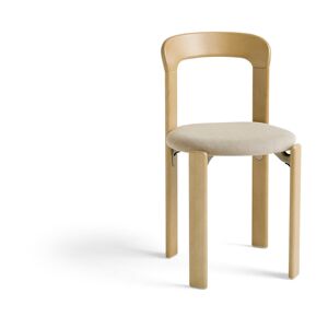 Chaise en bois de hêtre dorée revêtement assise Rey - HAY - Publicité