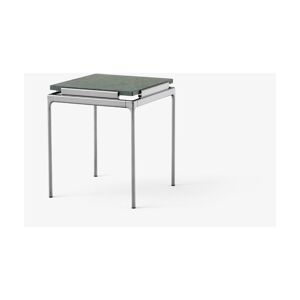&tradition Table d'appoint en marbre verde guatemala et structure chrome foncé 46x40 cm Sett LN1 - Publicité