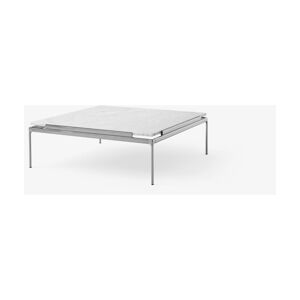 &tradition Table d'appoint en marbre bianco carrera et structure chrome foncé 34x100 cm Sett LN1 - Publicité