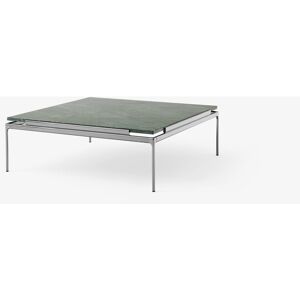 &tradition Table d'appoint en marbre verde guatemala et structure chrome foncé 34x100 cm Sett LN - Publicité