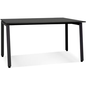 ALTEREGO Table de réunion / bureau bench 'AMADEUS SQUARE' noir - 140x140 cm