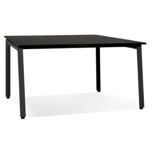 ALTEREGO Table de reunion / bureau bench 'AMADEUS SQUARE' noir - 160x160 cm
