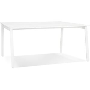 ALTEREGO Table de réunion / bureau bench 'AMADEUS SQUARE' blanc - 160x160 cm