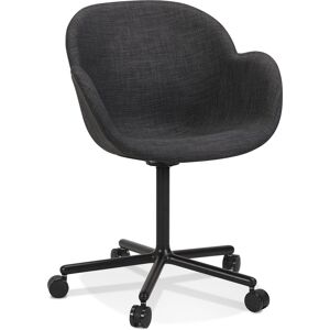 ALTEREGO Chaise de bureau avec accoudoirs 'ASTRA' gris foncé