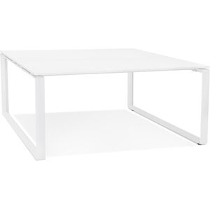 ALTEREGO Table de réunion / bureau bench 'BAKUS SQUARE' blanc - 140x140 cm