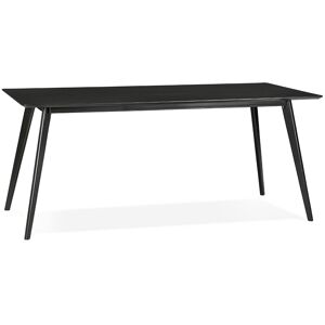 ALTEREGO Table a manger / bureau design 'BARISTA' en bois noir - 180x90 cm