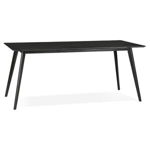ALTEREGO Table à manger / bureau design 'BARISTA' en bois noir - 180x90 cm