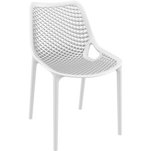 ALTEREGO Chaise moderne 'BLOW' blanche en matiere plastique