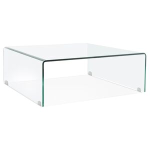 ALTEREGO Table basse de salon 'BOBBY LOUNGE' en verre transparent - Publicité