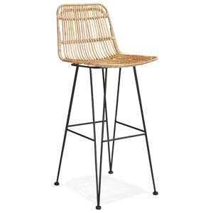 ALTEREGO Tabouret de bar design 'BOCADIA' en rotin