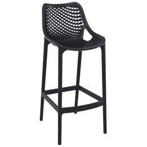 ALTEREGO Tabouret de jardin 'BROZER' noir en matiere plastique