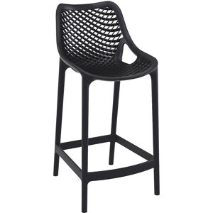 ALTEREGO Tabouret snack mi-hauteur 'BROZER MINI' noir