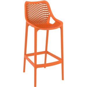 ALTEREGO Tabouret de jardin 'BROZER' orange en matière plastique