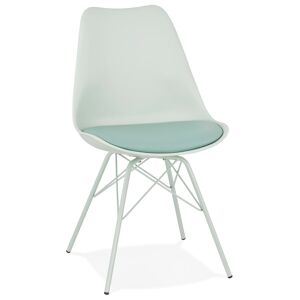 ALTEREGO Chaise design 'BYBLOS' vert clair style industriel