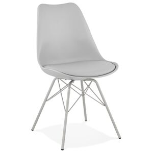 ALTEREGO Chaise design 'BYBLOS' grise style industriel
