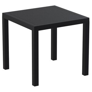 ALTEREGO Table de terrasse 'CANTINA' design en matiere plastique noire - 80x80 cm