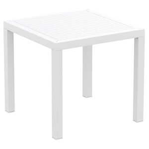 ALTEREGO Table de terrasse 'CANTINA' design en matière plastique blanche - 80x80 cm