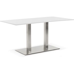 ALTEREGO Table / bureau design 'DENVER' blanc - 160x80 cm - Publicité